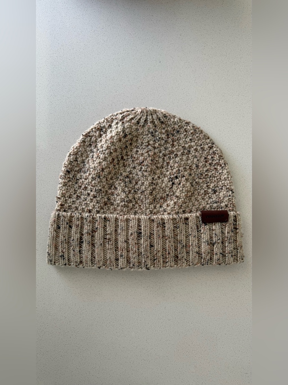 NWOT Pendleton Beanie Cream and Pink